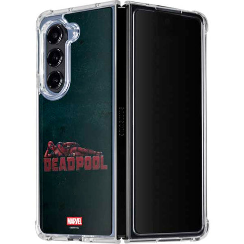 Marvel Deadpool Legacy Posing Deadpool Galaxy Z Fold5 5G Clear Case
