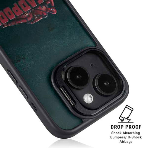 Marvel Deadpool Legacy Posing Deadpool iPhone 14 Plus Kickstand Case
