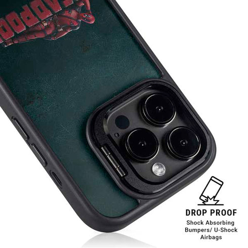 Marvel Deadpool Legacy Posing Deadpool iPhone 14 Pro Max Kickstand Case