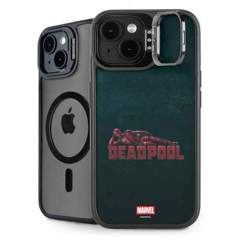 Marvel Deadpool Legacy Posing Deadpool iPhone 15 Plus Kickstand Case
