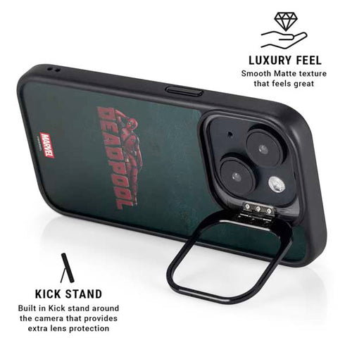 Marvel Deadpool Legacy Posing Deadpool iPhone 16 Plus Kickstand Case