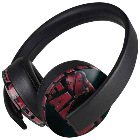 Marvel Deadpool Legacy Posing Deadpool PlayStation 4 Gold Wireless Headset Skin