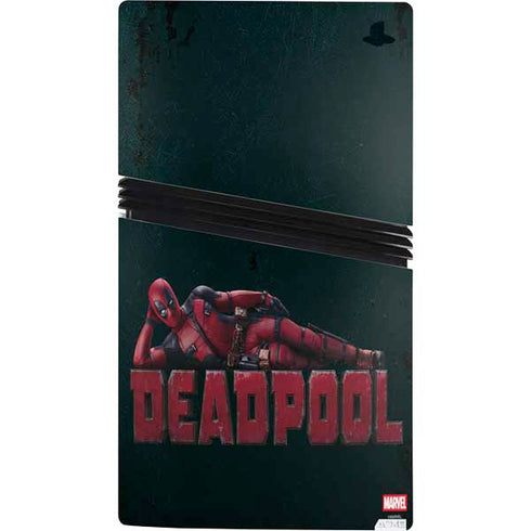 Marvel Deadpool Legacy Posing Deadpool PS5 Pro Console Skin