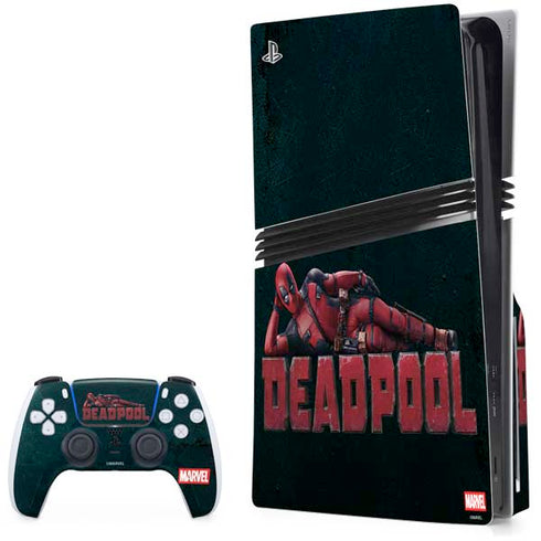 Marvel Deadpool Legacy Posing Deadpool PS5 Pro Disk Bundle Skin