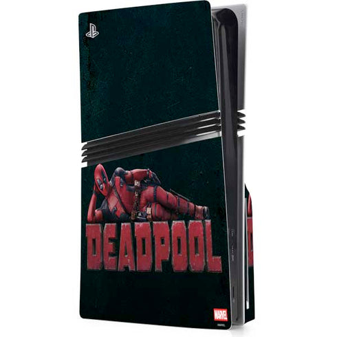 Marvel Deadpool Legacy Posing Deadpool PS5 Pro Disk Console Skin