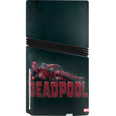 Marvel Deadpool Legacy Posing Deadpool PS5 Pro Disk Console Skin