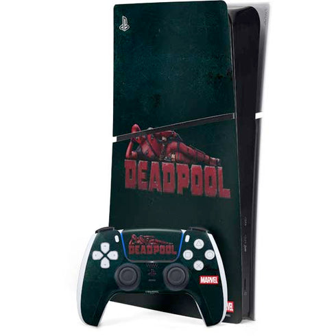 Marvel Deadpool Legacy Posing Deadpool PS5 Slim Digital Edition Bundle Skin