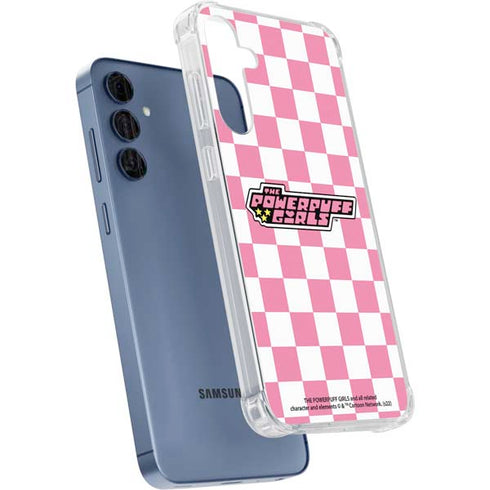 Cartoon Network Powerpuff Girls Checkered Galaxy A35 5G Clear Case
