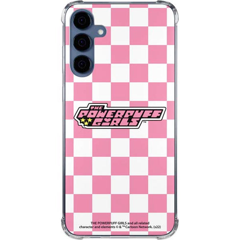 Cartoon Network Powerpuff Girls Checkered Galaxy A55 5G Clear Case
