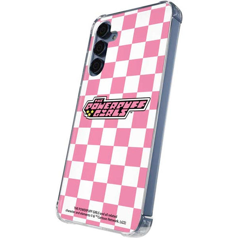 Cartoon Network Powerpuff Girls Checkered Galaxy A55 5G Clear Case