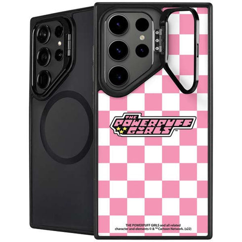 Cartoon Network Powerpuff Girls Checkered Galaxy S25 Ultra Kickstand Case