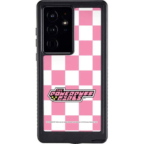 Cartoon Network Powerpuff Girls Checkered Galaxy S24 Ultra Waterproof Case