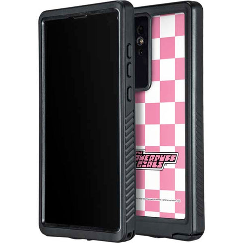 Cartoon Network Powerpuff Girls Checkered Galaxy S24 Ultra Waterproof Case