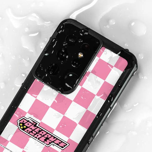 Cartoon Network Powerpuff Girls Checkered Galaxy S24 Ultra Waterproof Case