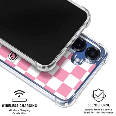 Cartoon Network Powerpuff Girls Checkered Galaxy S25 Plus Clear Case