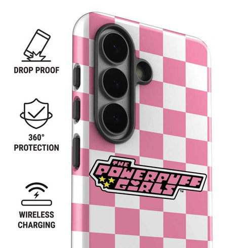 Cartoon Network Powerpuff Girls Checkered Galaxy S26 Impact Case