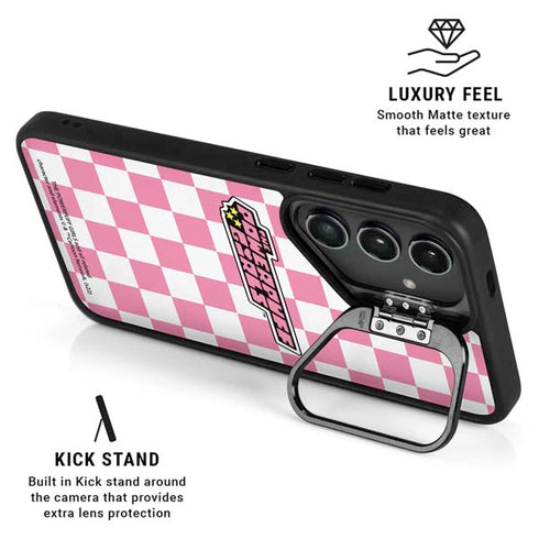 Cartoon Network Powerpuff Girls Checkered Galaxy S26 Kickstand Case