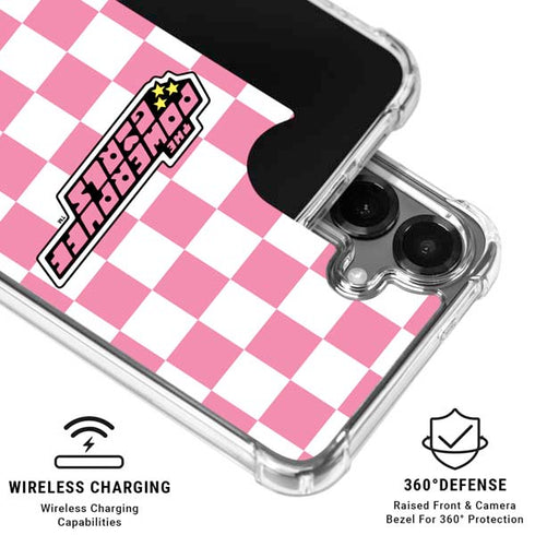 Cartoon Network Powerpuff Girls Checkered Galaxy S26 Plus Clear Case