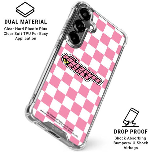 Cartoon Network Powerpuff Girls Checkered Galaxy S26 Plus Clear Case
