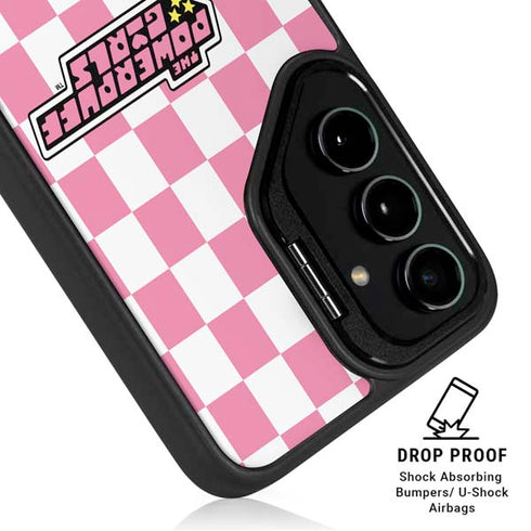 Cartoon Network Powerpuff Girls Checkered Galaxy S26 Plus Kickstand Case