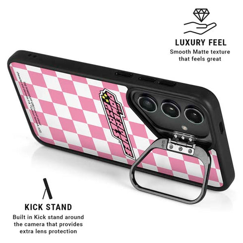 Cartoon Network Powerpuff Girls Checkered Galaxy S26 Ultra Kickstand Case