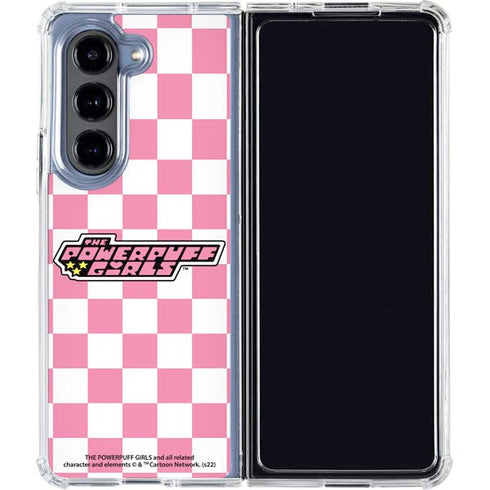 Cartoon Network Powerpuff Girls Checkered Galaxy Z Fold5 5G Clear Case