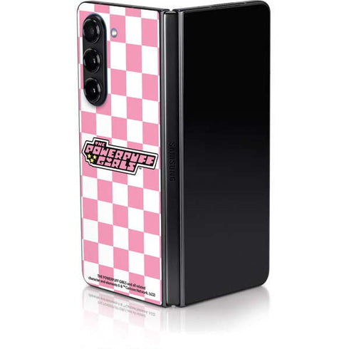 Cartoon Network Powerpuff Girls Checkered Galaxy Z Fold5 5G Skin