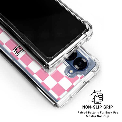 Cartoon Network Powerpuff Girls Checkered Galaxy Z Fold6 Clear Case