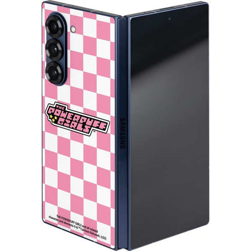 Cartoon Network Powerpuff Girls Checkered Galaxy Z Fold6 Skin