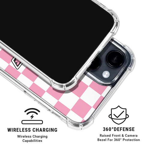Cartoon Network Powerpuff Girls Checkered iPhone 15 Clear Case