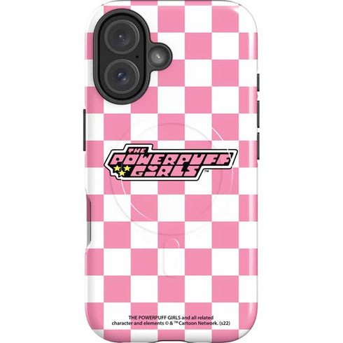 Cartoon Network Powerpuff Girls Checkered iPhone 16 Magsafe Impact Case