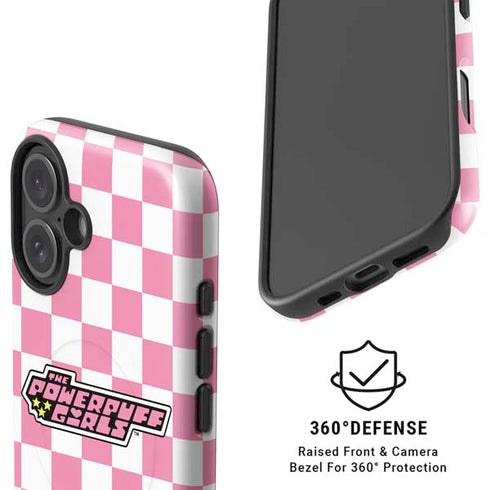 Cartoon Network Powerpuff Girls Checkered iPhone 16 Magsafe Impact Case
