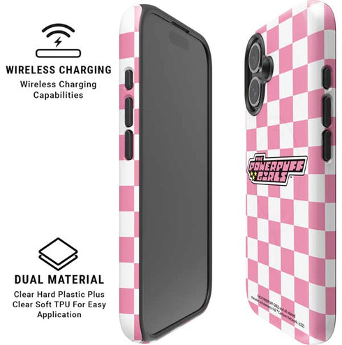 Cartoon Network Powerpuff Girls Checkered iPhone 16 Magsafe Impact Case