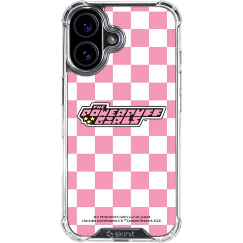 Cartoon Network Powerpuff Girls Checkered iPhone 16 Plus Clear Case