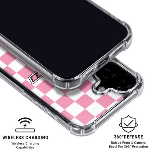 Cartoon Network Powerpuff Girls Checkered iPhone 16 Plus Clear Case