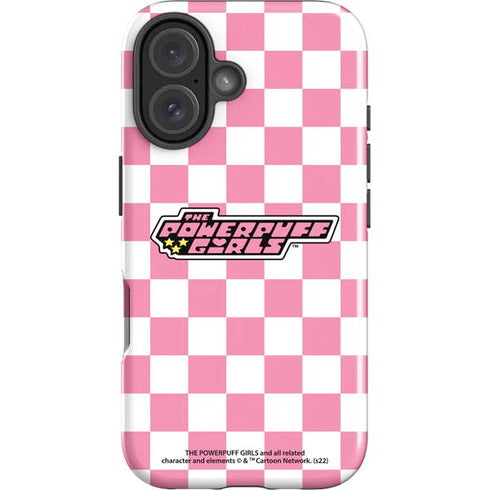 Cartoon Network Powerpuff Girls Checkered iPhone 16 Plus Impact Case