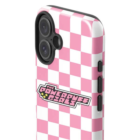 Cartoon Network Powerpuff Girls Checkered iPhone 16 Plus Impact Case