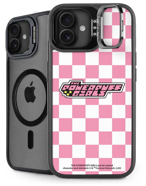 Cartoon Network Powerpuff Girls Checkered iPhone 16 Plus Kickstand Case