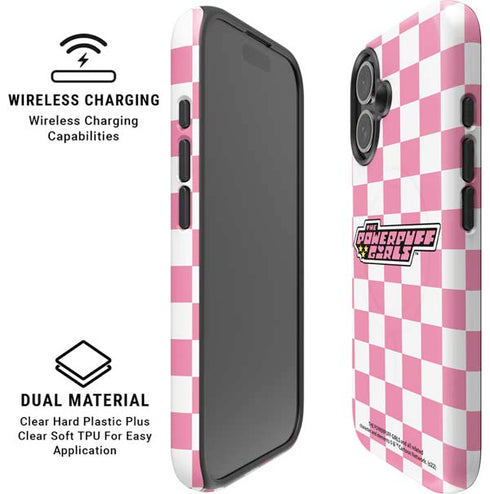 Cartoon Network Powerpuff Girls Checkered iPhone 16 Plus Magsafe Impact Case