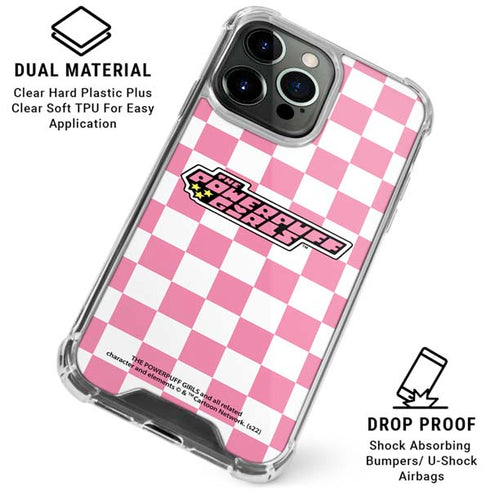 Cartoon Network Powerpuff Girls Checkered iPhone 16 Pro Max Clear Case