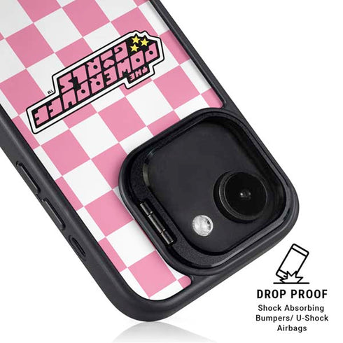 Cartoon Network Powerpuff Girls Checkered iPhone 16e Kickstand Case