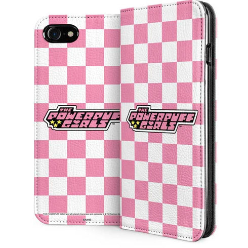 Cartoon Network Powerpuff Girls Checkered iPhone SE (2nd & 3rd Gen) Folio Case