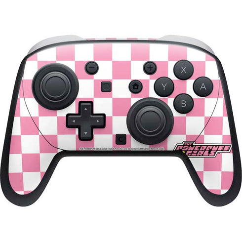 Cartoon Network Powerpuff Girls Checkered Nintendo Switch 2 (2025) Pro Controller Skin