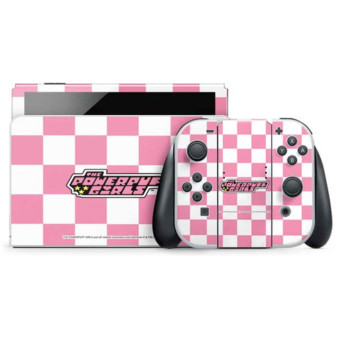 Cartoon Network Powerpuff Girls Checkered Nintendo Skins
