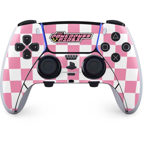 Cartoon Network Powerpuff Girls Checkered PS5 DualSense Edge Pro Controller Skin