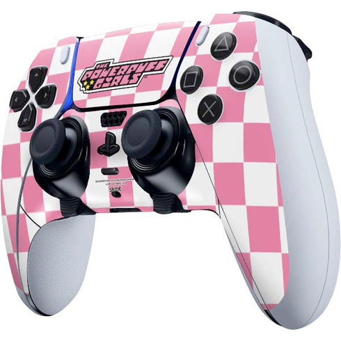 Cartoon Network Powerpuff Girls Checkered PS5 DualSense Edge Pro Controller Skin