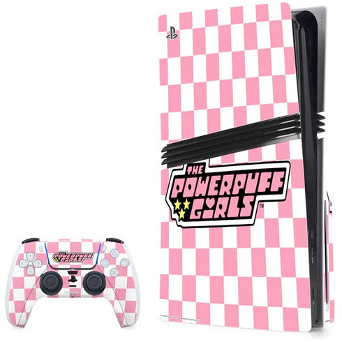 Cartoon Network Powerpuff Girls Checkered PS5 Pro Disk Bundle Skin