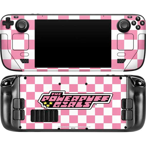 Cartoon Network Powerpuff Girls Checkered Steam Deck Handheld Gaming Computer OLED Skin