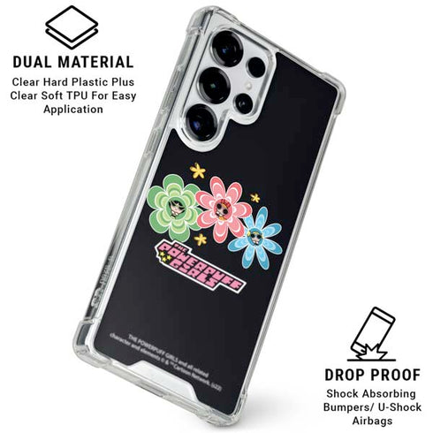 Cartoon Network Powerpuff Girls Flowers Galaxy S25 Ultra Clear Case
