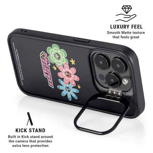 Cartoon Network Powerpuff Girls Flowers iPhone 15 Pro Kickstand Case